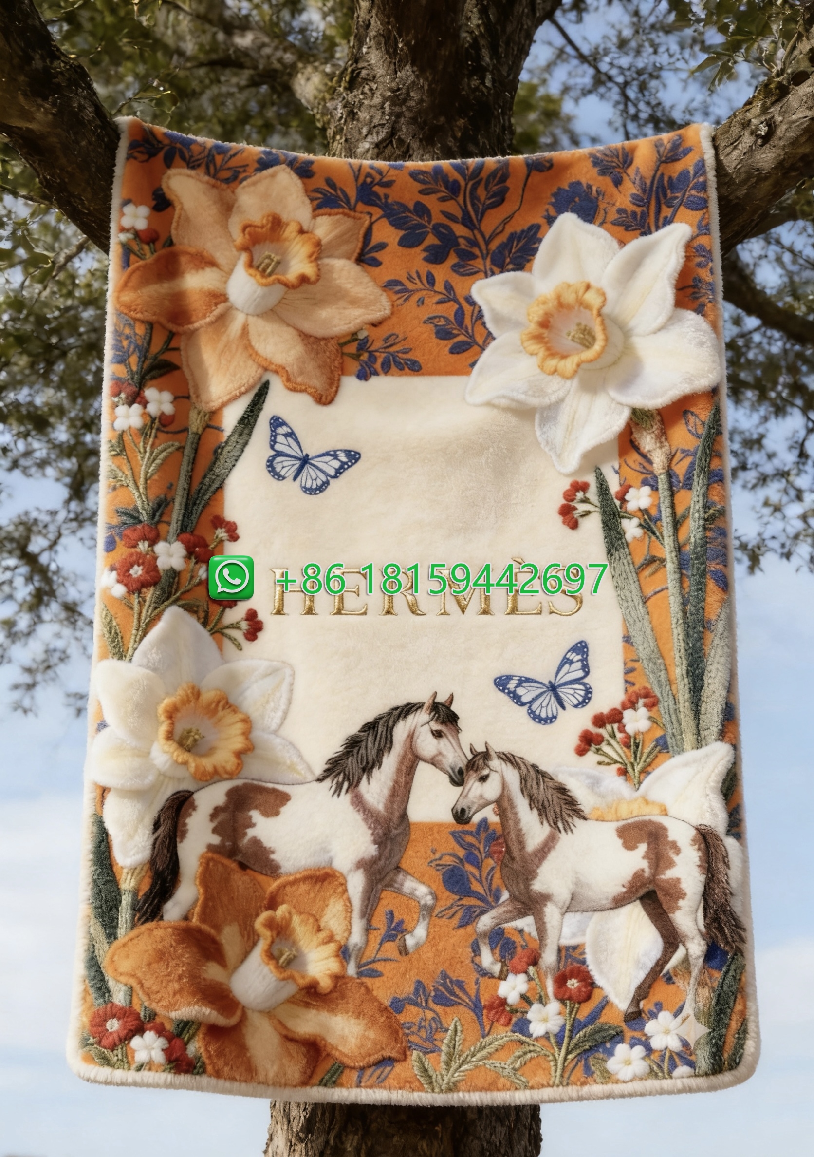 Hermes Throw Blankets